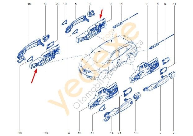 KADJAR Sağ Ön Arka Kapı Dış Açma Modülü 806068605R