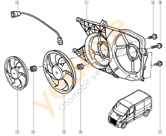 TRAFIC II Fan Şasesi 7701068188