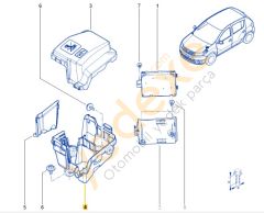 Enjeksiyon Beyin Alt Kapağı SANDERO II SYMBOL II LODGY DOKKER CLİO IV CAPTUR DUSTER 243809584R