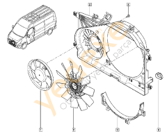 MASTER III 2.3 M9T Fan Motoru (Çift Tekerlek)