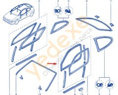 MEGANE COUPE Sol Cam Fitil Tk